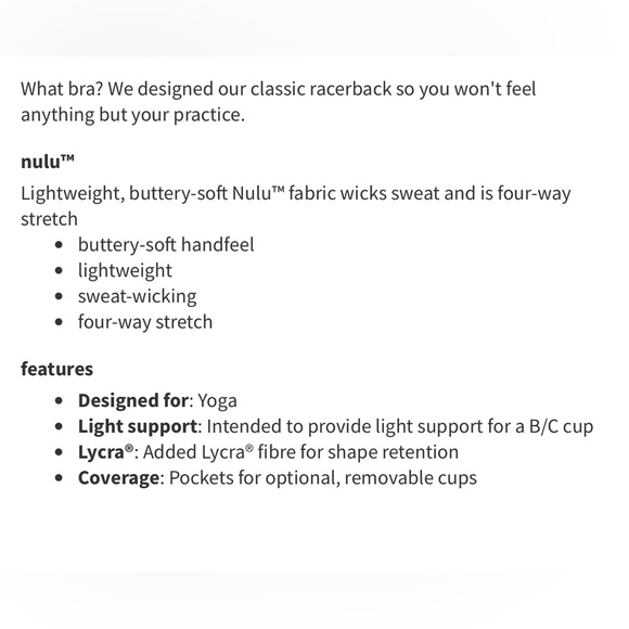 🍋Women’s Lululemon Flow Y Bra Nulu Light Support, A–C Cups size 14🍋 - Picture 14 of 14